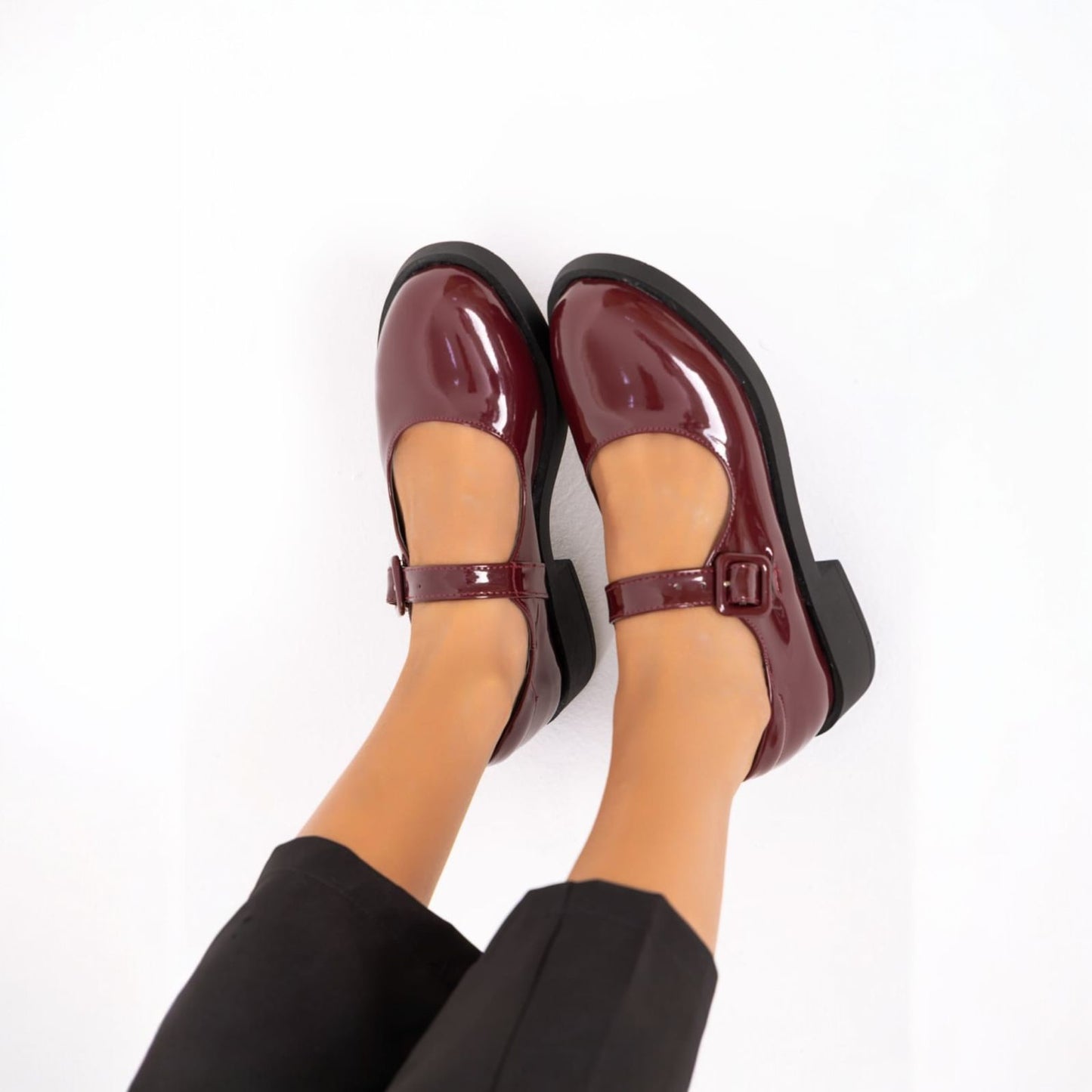 Mary Jane Glossy Flats